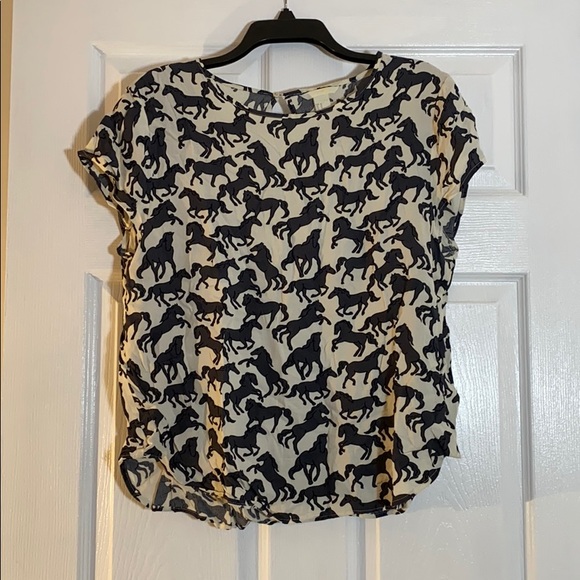 H&M Tops - Lightweight horse print blouse
